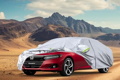 KouKou Full Exterior Covers 100% Waterproof, Universal Fit Toyota Camry Honda Accord Mercedes C Class etc, Car Cover for Automobiles All Weather(Sedan, Maximum Length 193 Inches) with Door Zipper. - size: C3-Fit sedan length ( 186" to 193")