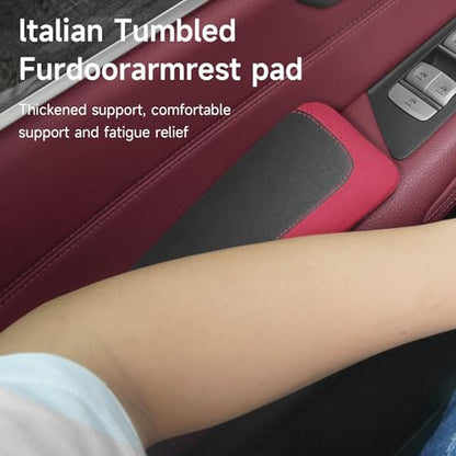 Alcantane Elbow Rest: Memory Foam Support for Car Legs and Knee, Anti-Fatigue - color: Red right hand pad