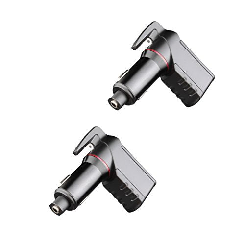 Ztylus Stinger Car Emergency Tool, Spring-Loaded Window Breaker, Car Safety Hammer, Seatbelt Cutter and Window Glass breaker, Car Escape Tool, USB Car Charger, 2 USB Ports Max 2.4A (2 pcs Black Combo) - color: Black 2pcs