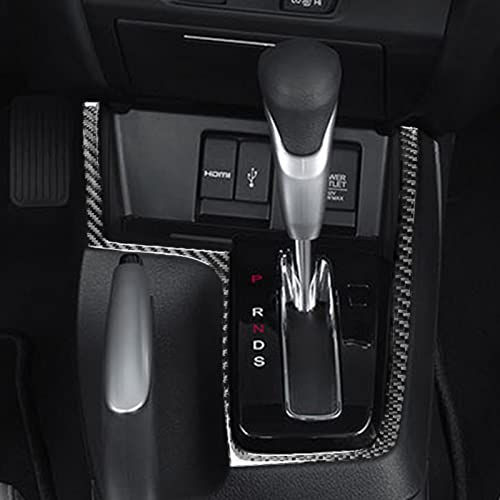 Real Carbon Fiber Center Console Gear Shift Surround Frame Interior Trim Sticker Cover Compatible with Honda Civic 9 Coupe/Sedan 2013 2014 2015 Accessories Black - color: Center Console Gear Shift Surround Frane