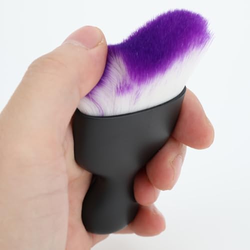 Car Detailing Brush, Soft Bristle Cleaning Brush, Scratch-Free Auto Duster Tool for Dashboard, Air Vents, Leather & Interior Cleaning (Black&Purple) - color: Black&Purple