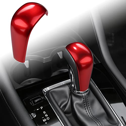 Compatible with Mazda 3 CX-30 CX-50 Accessories Sporty Car Gears Gear Panel Gear Shift Knob Cover Trim Cap Interior Decoration Sticker -Red - color: Red