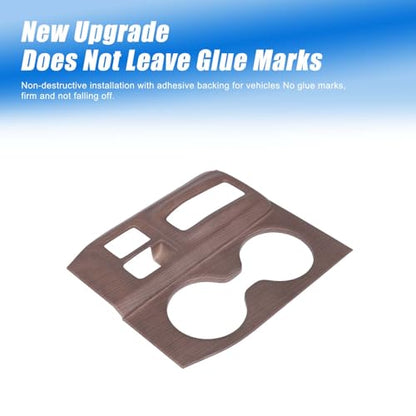 Gear Shift Panel Cover Trim Compatible with Honda Pilot 2023 2024 2025 Accessories, ABS Automotive Center Consoles Cup Holder Panel Cover Anti-Scratch Protector, 1PCS (Pear Wood Grain) - color: Pear Wood Grain