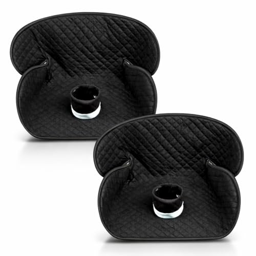 2 Pack Car Potty Training Seat Protector, Waterproof Toddler Carseat Potty Training Cover, Piddle Pads & Liners for Baby,Washable Non-Slip Leak-Proof Potty Pee Protector (Black) - color: Black