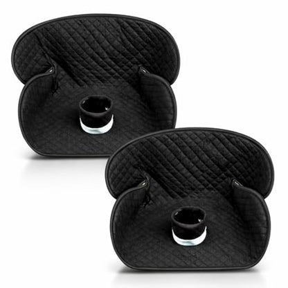 2 Pack Car Potty Training Seat Protector, Waterproof Toddler Carseat Potty Training Cover, Piddle Pads & Liners for Baby,Washable Non-Slip Leak-Proof Potty Pee Protector (Black) - color: Black