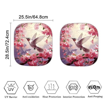 AFPANQZ 3D Hummingbird UV Protection Foldable Windshield Washable Sun Shades Universal Fit for Car Auto Sedan Truck SUVs Travel Outdoor Packing - color: 3D Hummingbird