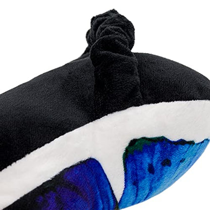 JWH 3D Butterfly Shaped Pillow Print Neck Cushion for Car Travel Plane Airplane Trip Headrest Long Flights Essentials Cute Head Rest with Elastic 8 x 12 Inch Royal Blue - color: Z Neckblue