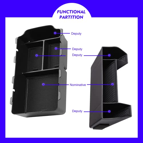 2024 2025 2026 Civic Center Console Organizer Tray for 2023 2022 Honda Civic 11th Gen Sedan Hatchback LX EX Sport 2022 Accessories Civic 2023 Central Console Organizer Insert Tray(2pcs) - style: Civic console big-2pcs