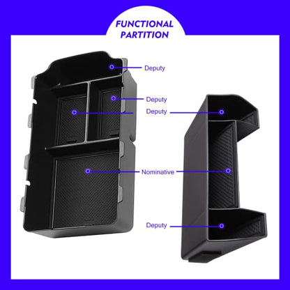 2024 2025 2026 Civic Center Console Organizer Tray for 2023 2022 Honda Civic 11th Gen Sedan Hatchback LX EX Sport 2022 Accessories Civic 2023 Central Console Organizer Insert Tray(2pcs) - style: Civic console big-2pcs