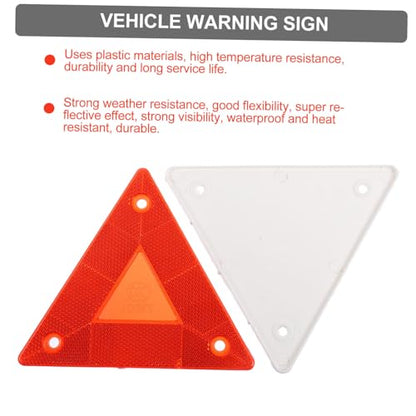BESTOYARD Triangle Reflector Warning Sign 10-Pack Portable Car Safety Reflectors Emergency Reflective Warning for Trucks and Vehicles