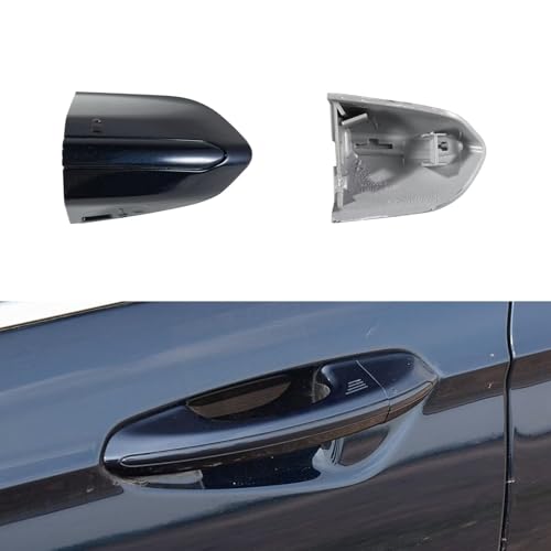 Car Front Left Exterior Door Handle Lock Cover fits for Ford Fusion 2013 2014 2015 2016 2017 2018 2019 2020 DS7Z 54218A15-DC Door Handle Lock Bezel Cover Cap Blue - color: Blue, size: Without electroplating