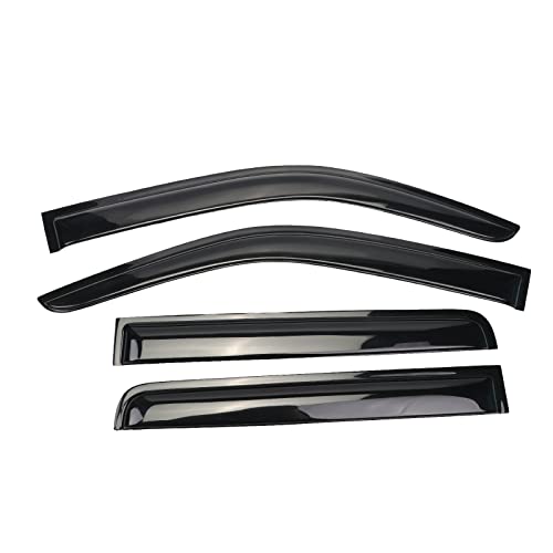 Window Visor Tape-on Side Wind Window Deflectors for Trucks 2005-2021 Nissan Frontier Super/Crew Cab, Rain Guards, Window Visors for Cars, Vent Deflector 4 pcs 94407 - size: 2005-2021 Nissan Frontier Super/Crew Cab
