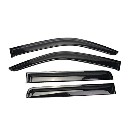 Window Visor Tape-on Side Wind Window Deflectors for Trucks 2005-2021 Nissan Frontier Super/Crew Cab, Rain Guards, Window Visors for Cars, Vent Deflector 4 pcs 94407 - size: 2005-2021 Nissan Frontier Super/Crew Cab