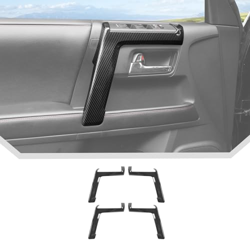 JeCar 4pcs for 4Runner Interior Door Handle Cover Trim Carbon Fiber Interior Accessories for Toyota 4Runner 2010-2023 - color: Carbon Fiber