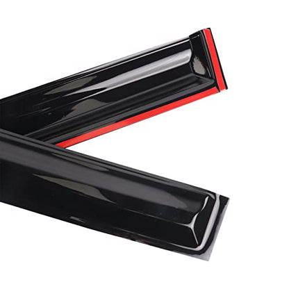 Tape-On Window Visors Deflectors Rain Guards 4 Piece Set ‎Compatible with 2004-2009 Toyota Sienna 94153 - size: 2004-2009 Toyota Sienna