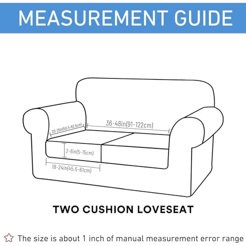 hyha Waterproof Couch Cushion Covers, Washable Sofa Cushion Slipcovers, Thick Stretch Jacquard Fabric, Couch Sofa Covers for Pets with Elastic Bottom (2 Pieces, Grey) - color: Grey, size: 2PC
