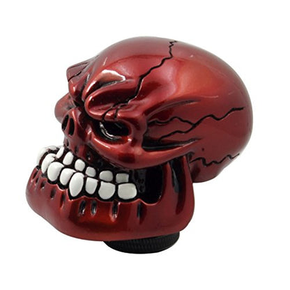 Red Skull Manual Automatic Gear Shift Knobs - color: Red