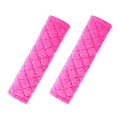 yuntop 2 PCS Car Seat Straps Shoulder Pads Soft Auto Seat Belt Cover Universal Safety Strap Cover Helps Protect Your Neck and Shoulders from Seat Belt Friction (Rose Red) - color: Rose Red