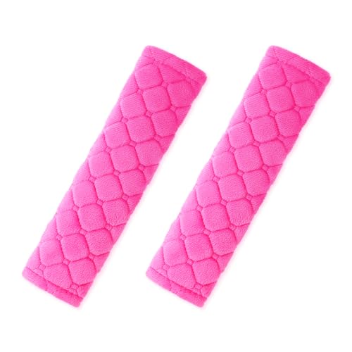 yuntop 2 PCS Car Seat Straps Shoulder Pads Soft Auto Seat Belt Cover Universal Safety Strap Cover Helps Protect Your Neck and Shoulders from Seat Belt Friction (Rose Red) - color: Rose Red