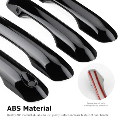 Exterior Door Handle Cover Compatible for 2020 2021 2022 2023 2024 2025 Ford Explorer Accessories Door Handle Protector Trim（Glossy Black）