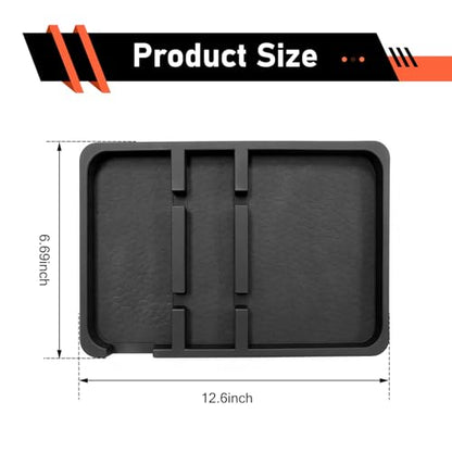WZP Extra Large Dashboard Mat for Car, Anti-Slip Auto Dash Organizer Pad with Non Marking Tape, Universal Car Dashboard Accessories for Smartphone, GPS, Keys, Sunglasses, Coins, Pens (Black)