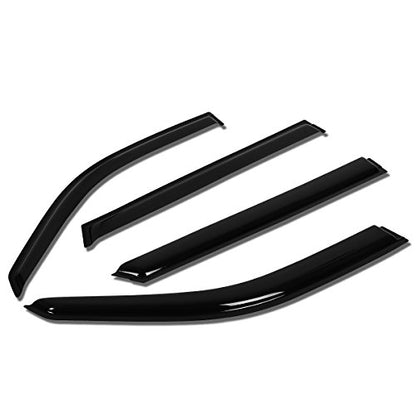 Auto Dynasty 4Pcs Tape-On Window Visor Compatible with 2011 2012 2013 2014 2015 2016 Honda CR-Z 2011-2016, Deflector Rain Guard, Acrylic Black - size: 11-16 Honda CR-Z