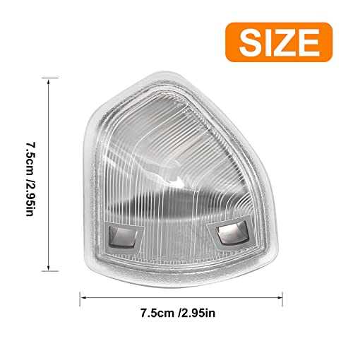 68302828AA 68302829AA Left and Right LED Side Mirror Turn Signal Light Replacement for 2010-2018 Dodge Ram 1500 2500 3500 4500 5500, 2 Pcs (Clear Cover Lens)