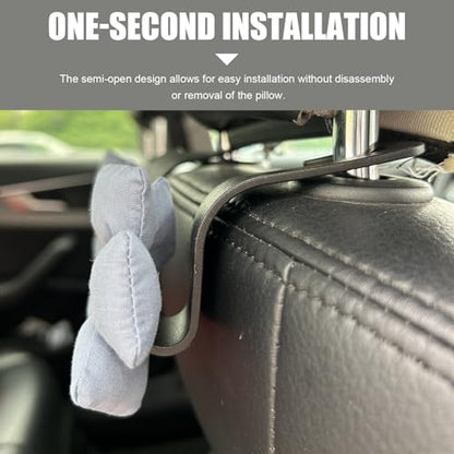 2 PCS Cute Flower Car Seat Headrest Hooks, Multifunctional Seat Back Hanger, Vehicle Back Seat Headrest Hanger Holder for Grocery Bag, Handbag, Clothes (Blue) - color: Blue