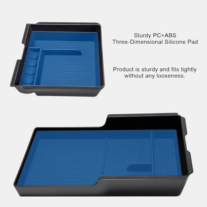 JVMA Center Console Organizer (Full Size) and Armrest Organizer for Tesla Model Y Juniper 2025 2026 and Model 3 Highland 2024-2026 (US Patent) - size: Model y '25-'26 & Model 3 '24-'26