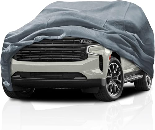 Supreme Full Car Cover - Semi Custom Fit for Tahoe 1995-1999 SUV 4-Door | All-Weather Protection: Waterproof, Dustproof, Windproof, UV-Resistant | Includes Accessories - size: 1. Tahoe 1995-1999 SUV 4-Door