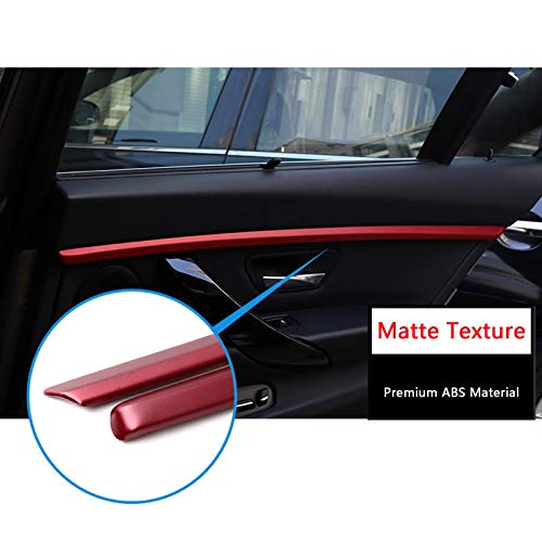 x xotic tech 4pcs Car Interior Door Molding Strip Trim Cover Compatible with BMW 3 Series F30 F31 2012 2013 2014 2015 2016 2017 2018 (Red) - color: Red