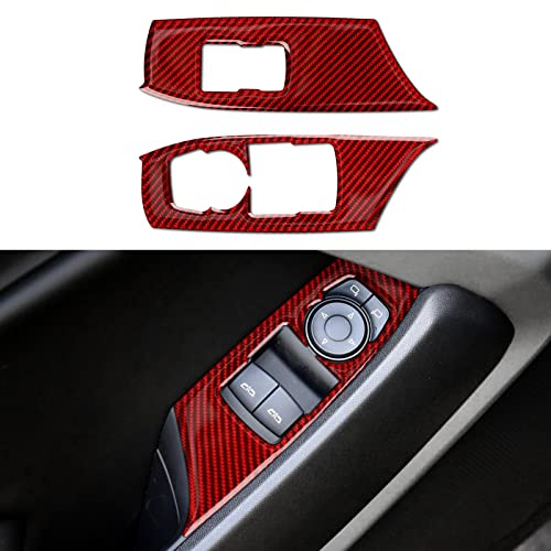Car Window Lift Switch Panel Sticker Carbon Fiber Decal Interior Trim Cover for Chevrolet Camaro ZL1 2016 2017 2018 2019 2020 2021 2022 2023 Accessories - color: Window Lift Switch Panel