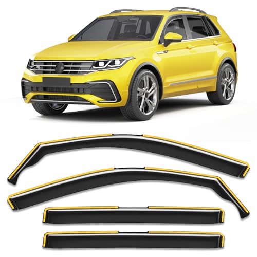 in-Channel Window Rain Guard for Fit for Volkswagen Tiguan 2018-2024 Rain Guards Side Window Visors Low Profile Vent Visor Window Deflectors Vent Shades Car Accessories - size: 2018-2024 Volkswagen Tiguan