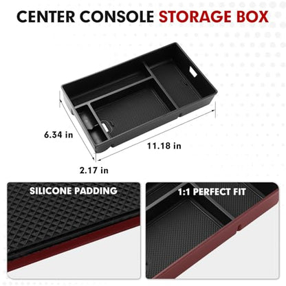 Autorder Center Console Organizer for 2022 2023 2024 2025 Lexus NX NX 250/NX 350/NX 350h 450h+ Accessories Armrest Storage Box Secondary Insert Tray with Anti-Slip Mat - size: 2022-2026 Lexus NX 250/350/350h/450h+