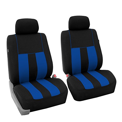 FH Group Striking Striped Car Seat Covers - Universal Fit, Washable Seat Covers for Cars, SUVs, Vans, Sedans, Blue, Front Set - color: Blue, size: Front Set