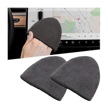 Ohleats Car Screen Cleaner, 4.72×3.93" Microfiber Auto Screen Cleaning Pad, Foldable Touch Screen Cleaner Cloth for Vehicle Dashboard LCD Display, Interior Car Accessories (Triangle, 2PCS) - color: Triangle,2Pcs