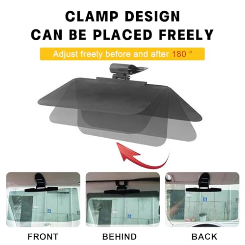 2 Pack Universal Car Sunshield Panel with Anti-Glare Polarized Lenses & UV Blocking - Windshield Glare Eliminator for Safe Driving - color: 2pcs