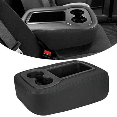 Armrest Console Jump Leather Seat Cover Compatible with Chevy Silverado GMC Yukon Sierra 2007 2008 2009 2010 2011 2012 2013 2014 (Leather Part Only) Leather Center Console Cover - color: Armrest Console Jump Cover