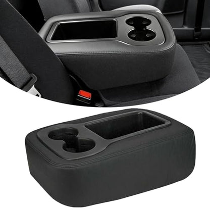 Armrest Console Jump Leather Seat Cover Compatible with Chevy Silverado GMC Yukon Sierra 2007 2008 2009 2010 2011 2012 2013 2014 (Leather Part Only) Leather Center Console Cover - color: Armrest Console Jump Cover