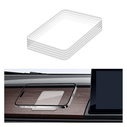 Car Dashboard Anti-Slip Mat, 2.95" x 2.48" Transparent Traceless Auto Dash Sticky Gel Pad, Washable & Reusable Double-Sided Gripping Pad for Vehicle, Office, Home (5PCS) - size: 5pcs