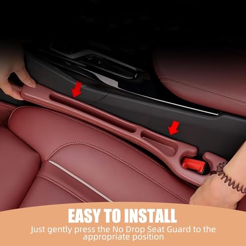 Car Seat Gap Filler Set of 2, Premium Interior Car Accessories, Multifunctional Car Storage Solution with Non-Slip Design, Fits Most Vehicles (Scarlet) - color: Scarlet