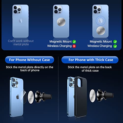 SYNCWIRE Magnetic Phone Holder for Car, 360° Rotatable Super Strong Magnets Air Vent Cell Phone Car Mount Compatible with iPhone, Android, Samsung