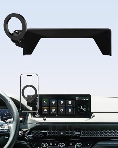 PZK Car Phone Mount for 2023-2025 2026 Honda Accord Hybrid Sport /-L/EX-L/Touring/Prime (Ony fit for 12.3-Inch Screen) Compatible with MagSafe Car Phone Holder with Stroage Box (Not Fit for LX/EX/SE) - color: Magsafe, size: Honda Accord 2023-2026 (12.3 in
