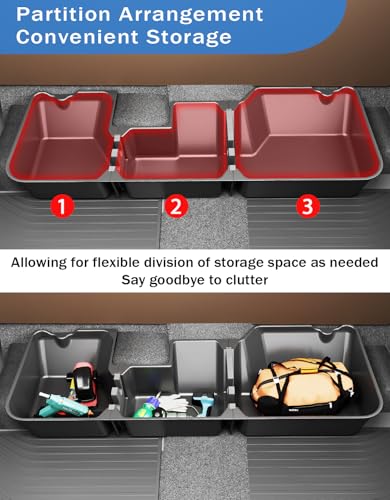 FengYu Under Seat Storage Box - Compatible with 2019-2026 Dodge Ram 1500 Crew Cab (New Body Style),Heavy-Duty Truck Organizer Under Back Seat Organizer Box - size: 2019-2026 Dodge Ram 1500