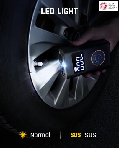 Fanttik X9 Pro Portable Tire Inflator for Compact Car, 1Min Fast Inflate Air Pump with Digital Tire Pressure Gauge, 150PSI Air Compressor for Car, Electric Bikes, Motorcycle, Ball, Deluxe Package