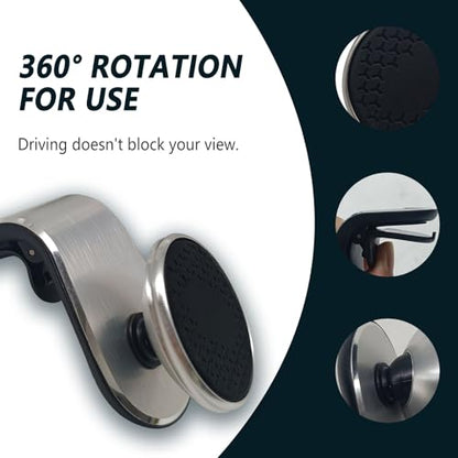 Strong Magnetic Phone Mount for Car, Universal Car Vent Phone Holder, 360° Rotation Adjustable Magnetic Smartphone Holder, Fit for All Smartphones - Silver - color: Silver