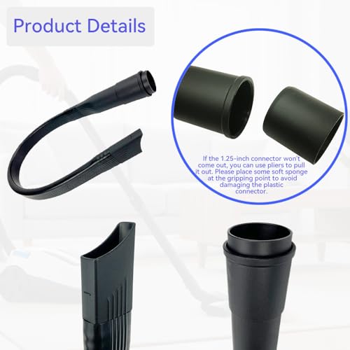25" Flexible Vacuum Crevice Tool Attachment for 1-1/4" (32mm) & 1-3/8" (35mm) Hoses Universal Fit Vacuum Accessories