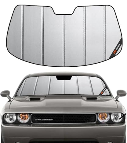 Pigenius Windshield Sun Shade for Dodge Challenger 2008-2014 Front Window Sunshade - Safeguard - color: Gray, size: 2008-2014 Challenger