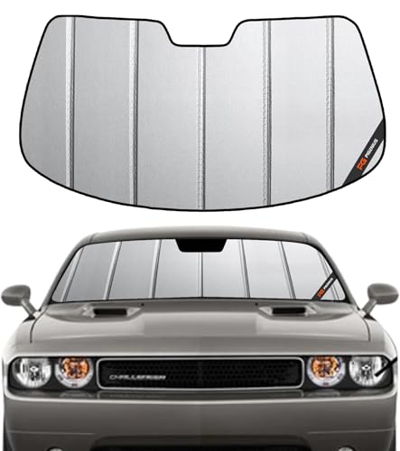 Pigenius Windshield Sun Shade for Dodge Challenger 2008-2014 Front Window Sunshade - Safeguard - color: Gray, size: 2008-2014 Challenger