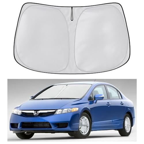 Windshield Sun Shade for Honda Civic 2006 2007 2008 2009 2010 2011, Front Window Shade Sun Visor Protector Honda Civic Accessories Foldable Sunshade Blocks UV Rays Keeps Your Car Cooler - size: for Civic 2006-2011